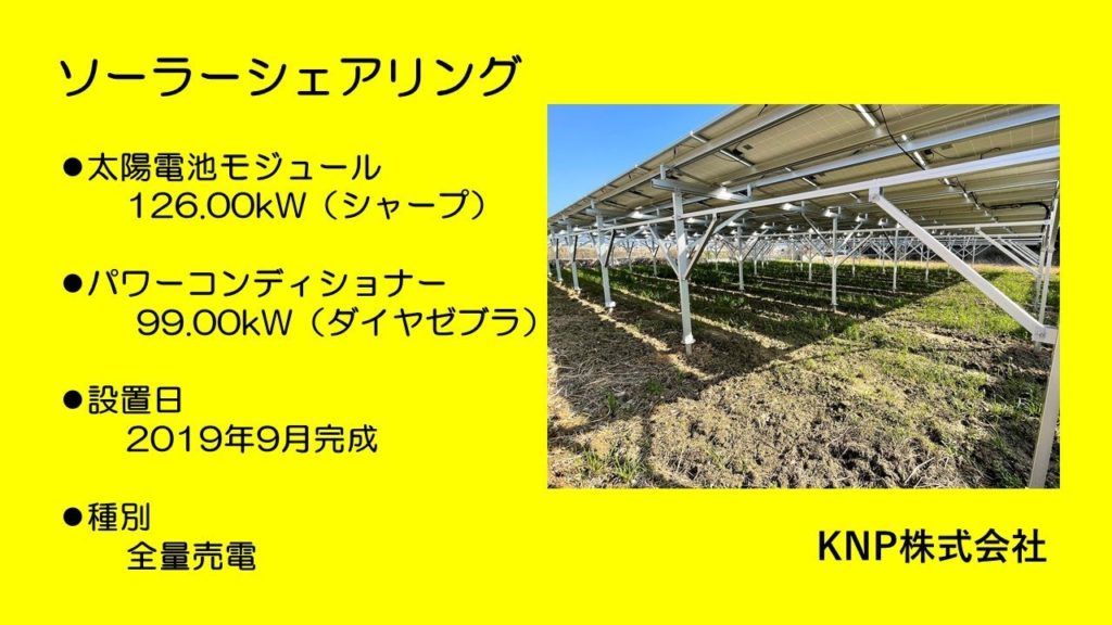 ソーラーシェアリング(営農型太陽光発電システム）環境省より1/2の補助金_導入事例